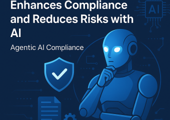 Graphic showing PracticeAIx AI solutions for compliance and risk reduction in business.